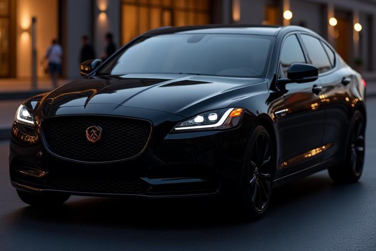 Black sedan after ceramic coating